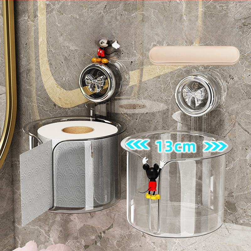 Youqin seinale paigaldatav suction cup tualettpaberirulli hoidik – plastikust, sobib rullpaberile, vannituppa, puurimata