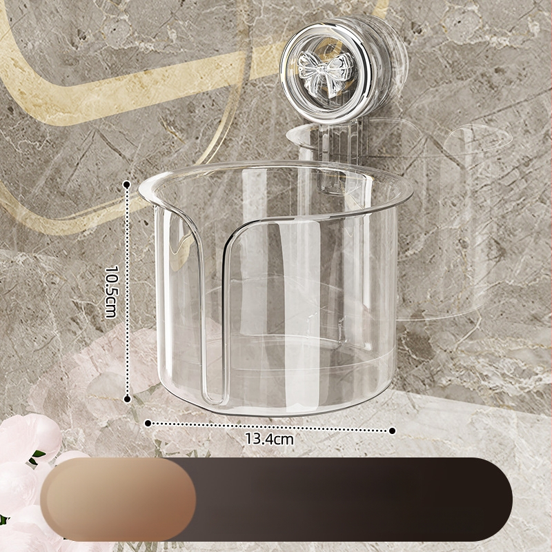 Youqin seinale paigaldatav suction cup tualettpaberirulli hoidik – plastikust, sobib rullpaberile, vannituppa, puurimata