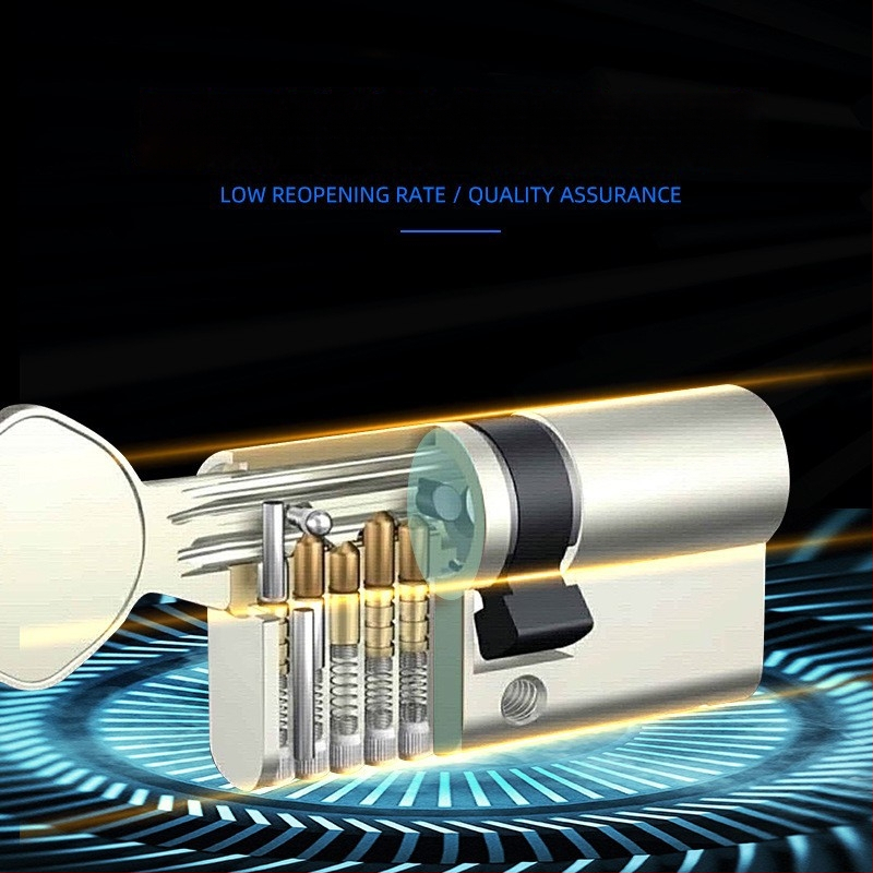 Le Lang meďný zámkový valec RCR-01, pre vnútorné drevené dvere, európsky štandard, moderný štýl