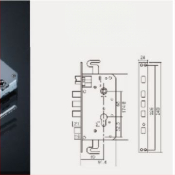 Telo zámku – oceľ, model 01112, značka Purrucker/Prucker, rozsah použitia 40-78, hmotnosť 5