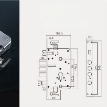 Telo zámku – oceľ, model 01112, značka Purrucker/Prucker, rozsah použitia 40-78, hmotnosť 5