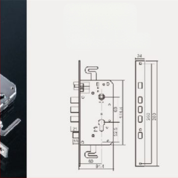 Telo zámku – oceľ, model 01112, značka Purrucker/Prucker, rozsah použitia 40-78, hmotnosť 5