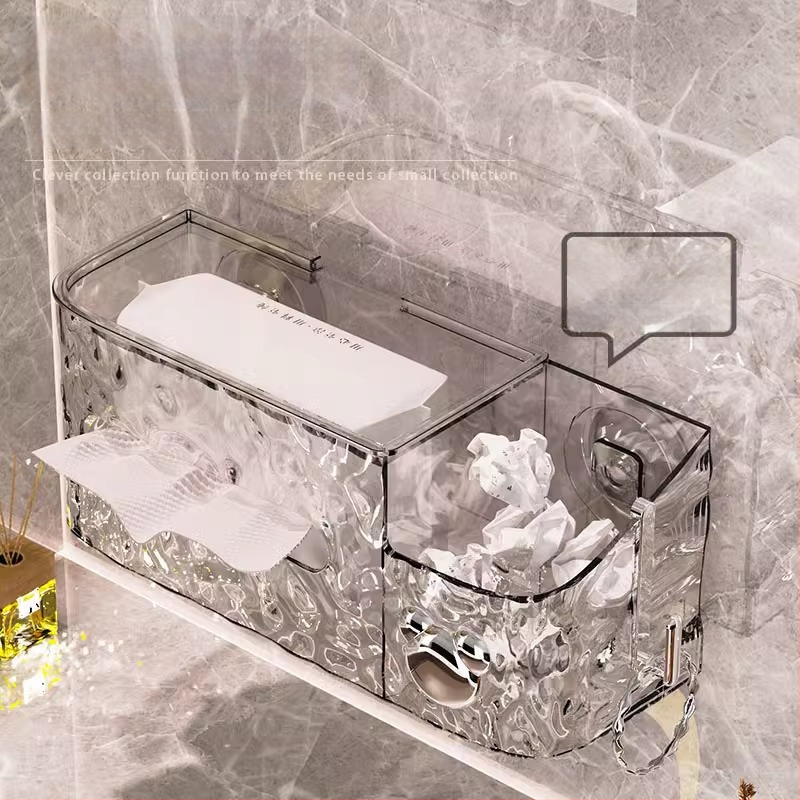 Salvrätikute kast seinale imukupiga, jäämustriga, veekindel, sobib tõmmatavate salvrätikute jaoks