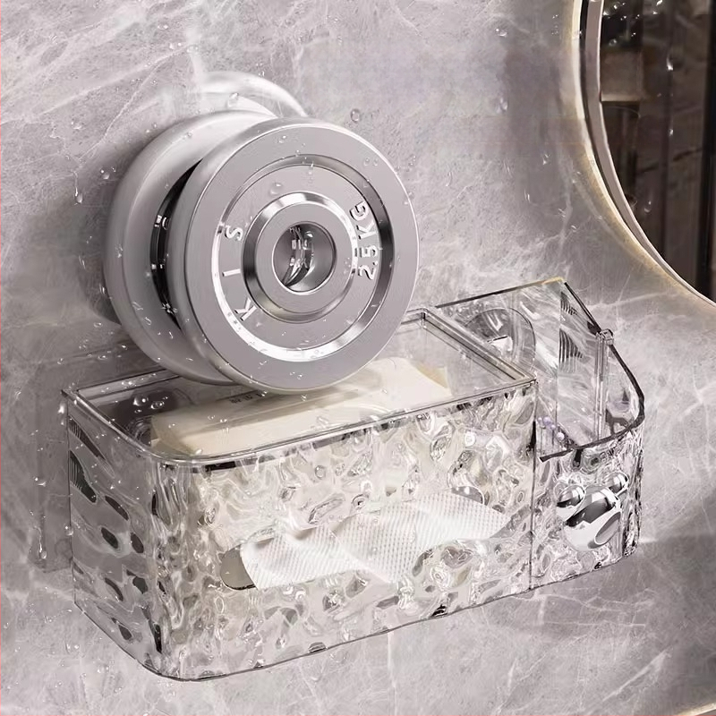 Salvrätikute kast seinale imukupiga, jäämustriga, veekindel, sobib tõmmatavate salvrätikute jaoks