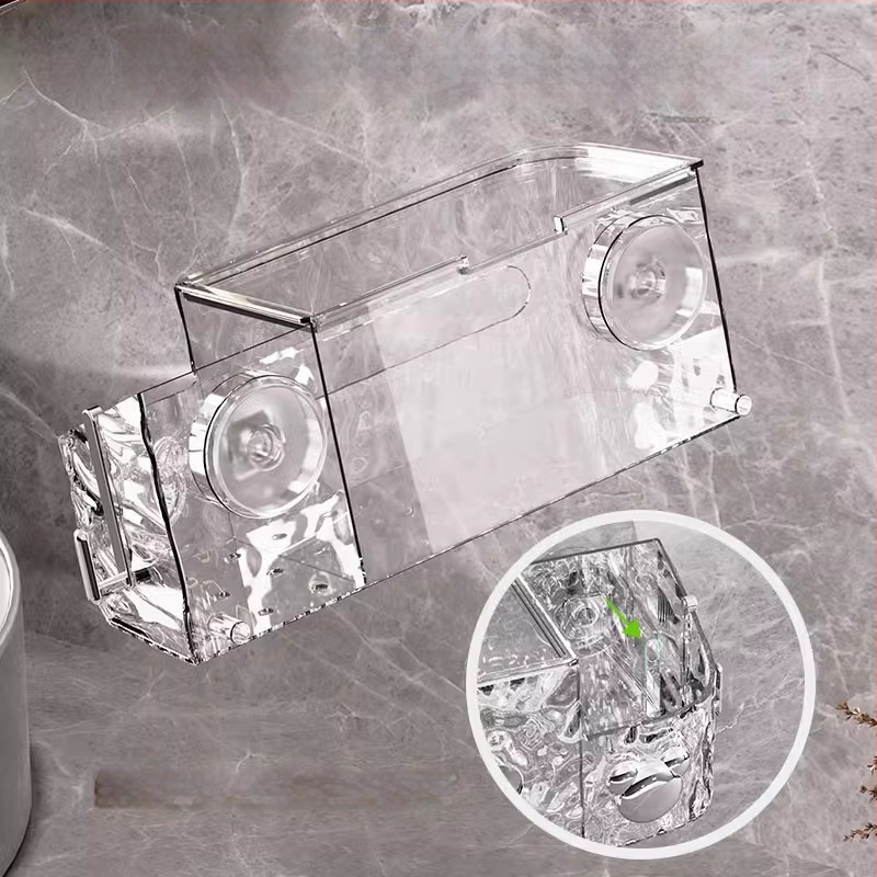 Salvrätikute kast seinale imukupiga, jäämustriga, veekindel, sobib tõmmatavate salvrätikute jaoks