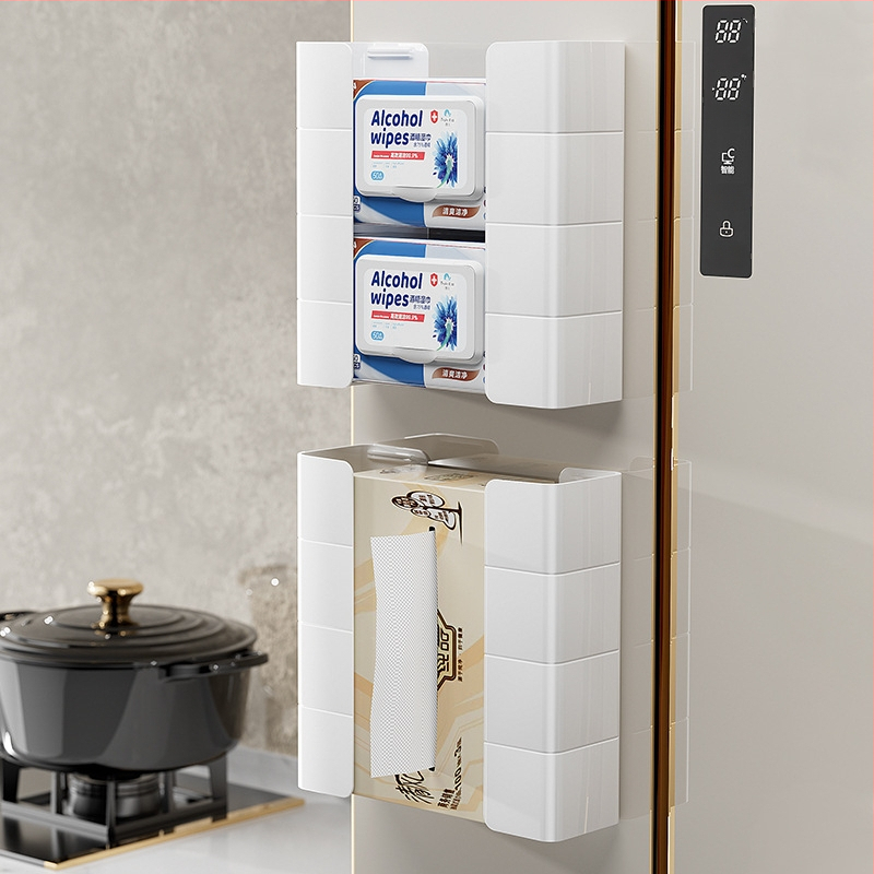 Jaotatud magnetiline salvrätikukarp – plastikust, sobib märgade salvrätikute jaoks, mitmekülgne, kaasaegne stiil