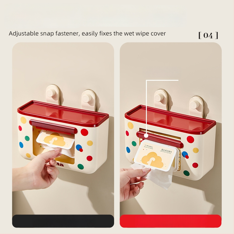 Siurbimo puodelio drėgnų servetėlių laikymo dėžutė su apverčiamu popieriaus rankšluosčių laikikliu – ABS, kvadratinė išvaizda, šiuolaikinis minimalistinis stilius