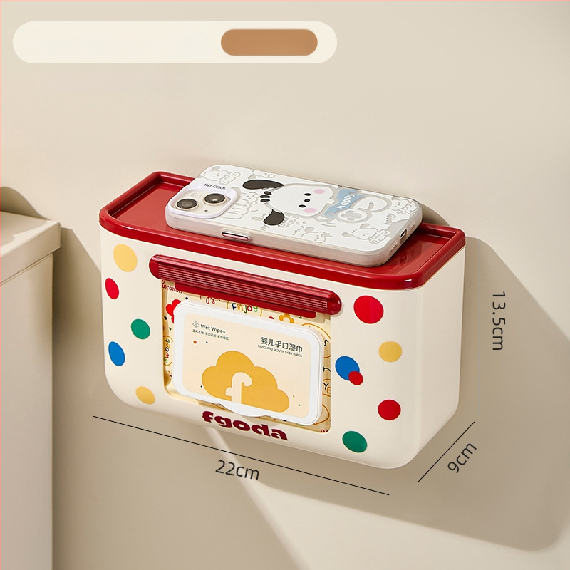 Siurbimo puodelio drėgnų servetėlių laikymo dėžutė su apverčiamu popieriaus rankšluosčių laikikliu – ABS, kvadratinė išvaizda, šiuolaikinis minimalistinis stilius