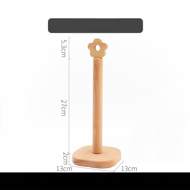 Vertikálny stojan na papier v kuchyni z bukového dreva, skladovací priestor na rolky, moderný minimalistický štýl, prispôsobiteľný tvar