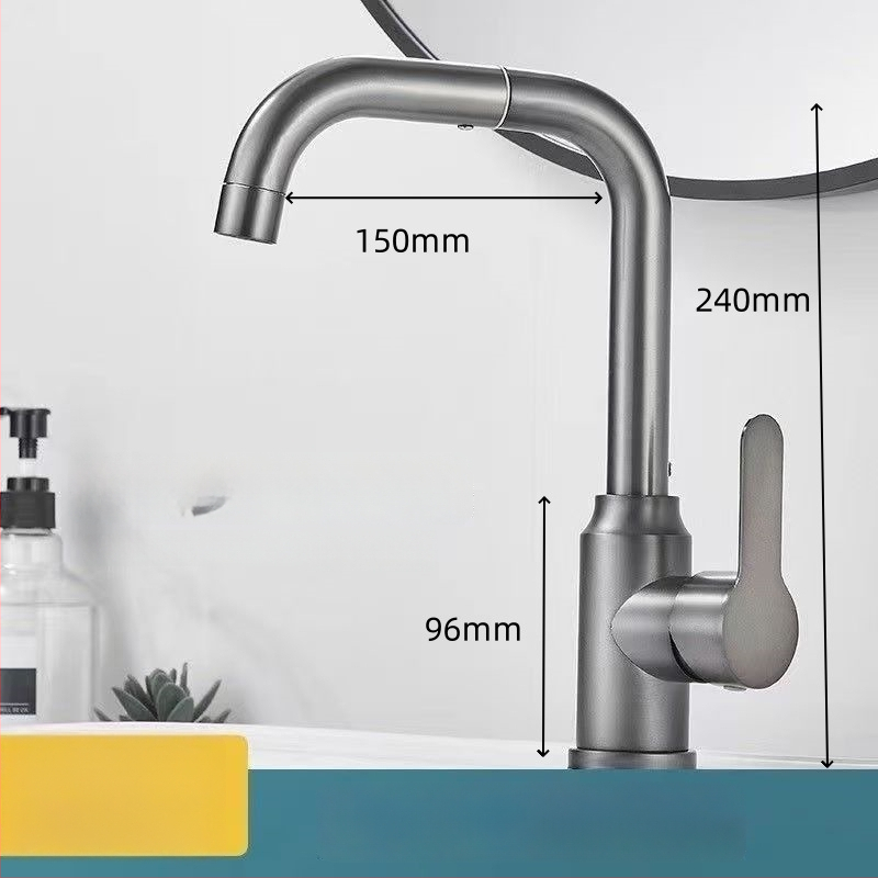 Vonios praustuvas maišytuvas, karštas ir šaltas vanduo, nerūdijantis plienas, keraminis vožtuvas, vertikalus montavimas, 22 mm įvadas/išvadas