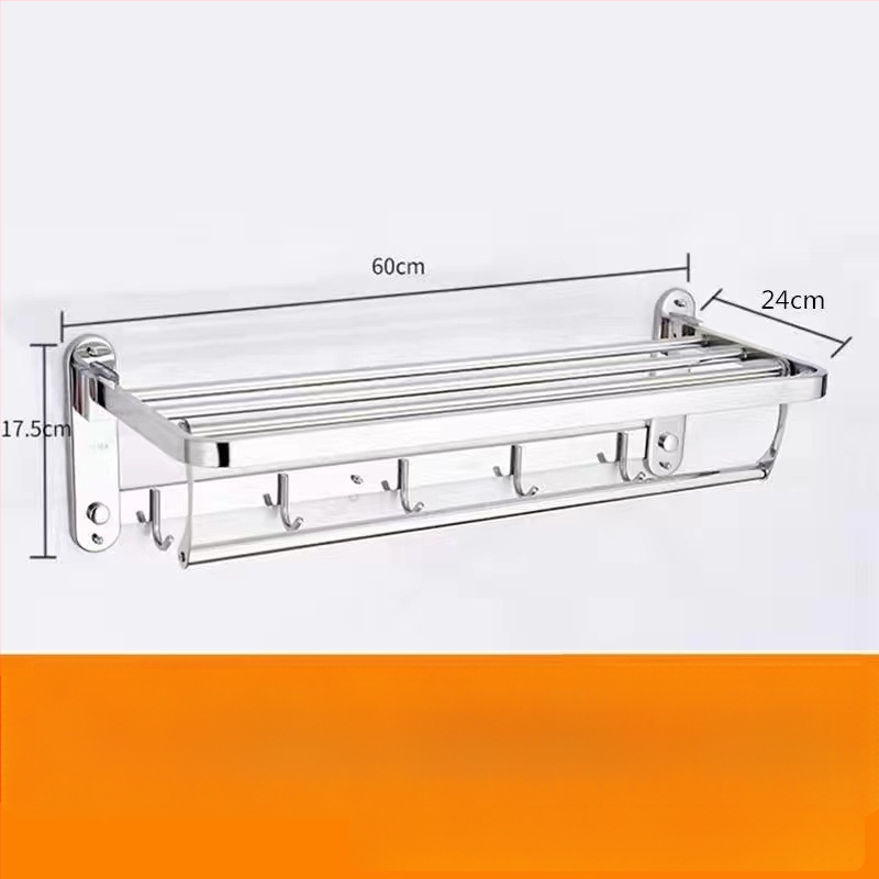 Nerūdijančio plieno sulankstomas rankšluosčių laikiklis, sieninis, 5 dalių rinkinys, šiuolaikinis minimalistinis dizainas