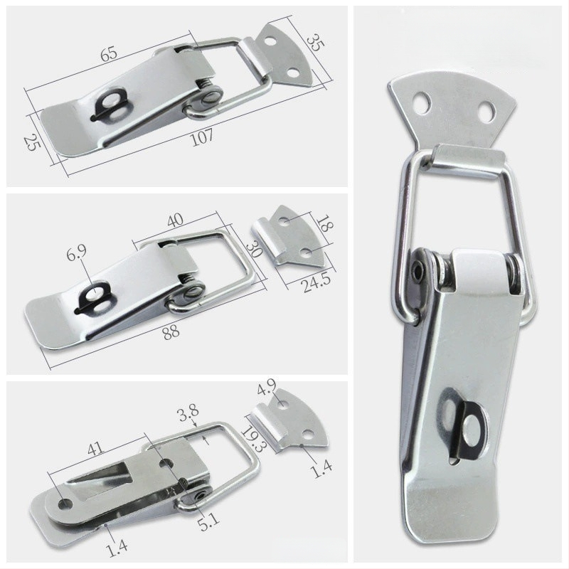 Modelis A04 Geležies-nikelio dengtas spyru užraktas saugyklai su Duckbill sagtimi