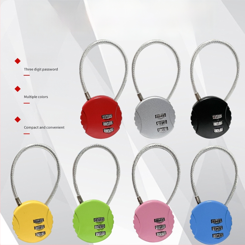 Biscuit Lock mokyklinėms kuprinėms, kuprinėms ir lagaminams su ratukais; U formos plieninio troselio kombinuotas užraktas; mini pieštukų dėžutės užraktas