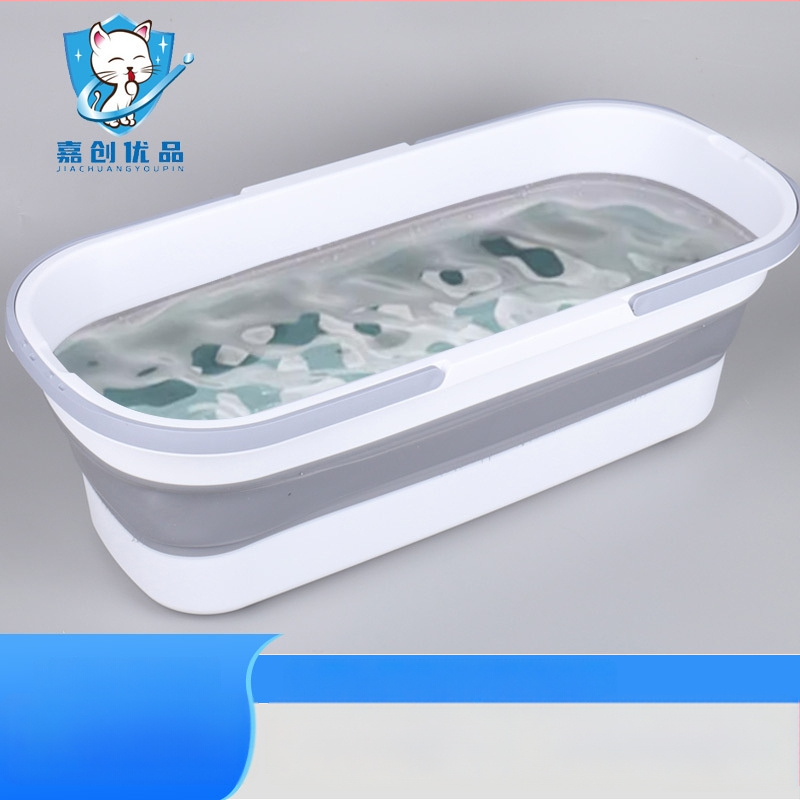 Mop kibiras, sulankstomas stačiakampio formos, suderinamas su plokščiu mop'u, plastinis kotas, korozijai atsparumas 3.0–3.9