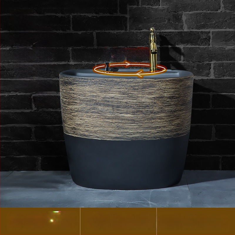 Keramikinis šluotų baseinas namų naudojimui su vandens tiekimu