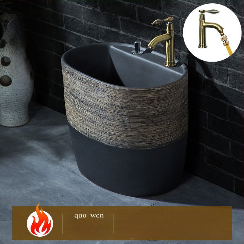 Keramikinis šluotų baseinas namų naudojimui su vandens tiekimu