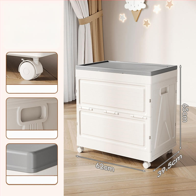 PP skladovacia skriňa s integrovanou skladacou krabičkou, stojaca na podlahe, moderný minimalistický štýl, 4,3 kg