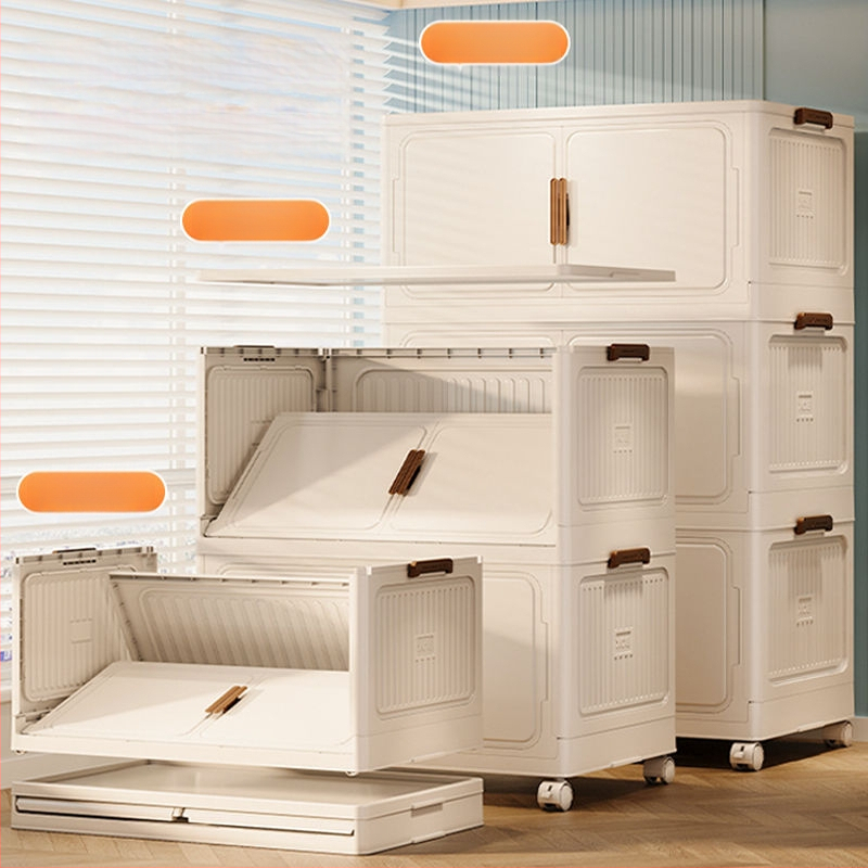 Úložná skriňa - európsky štýl, bez montáže, plastový materiál, jednoduchý dizajn, 100% nový materiál