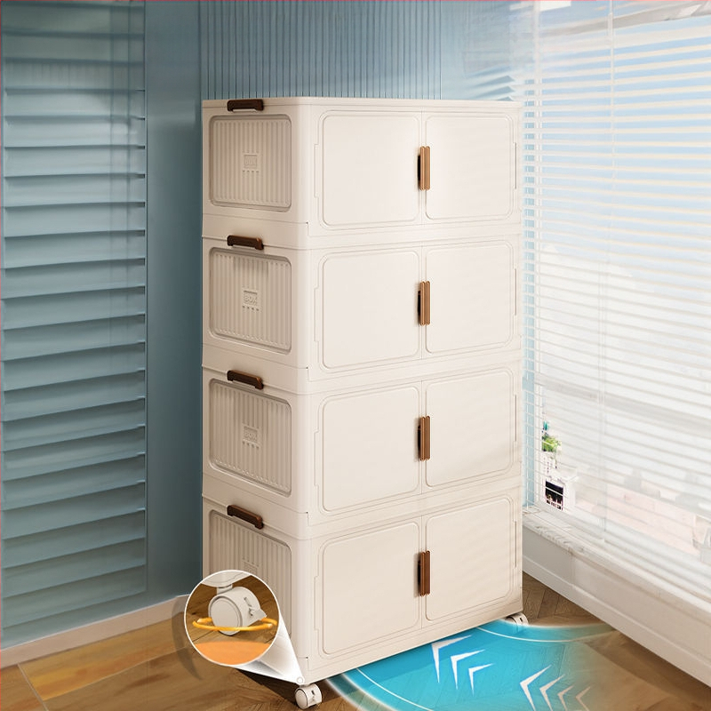 Úložná skriňa - európsky štýl, bez montáže, plastový materiál, jednoduchý dizajn, 100% nový materiál