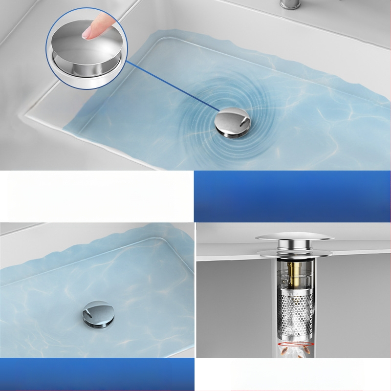 Valamu drenaaž - 304 roostevabast terasest, põrgetüüp, P-kumerus, Nine Glory