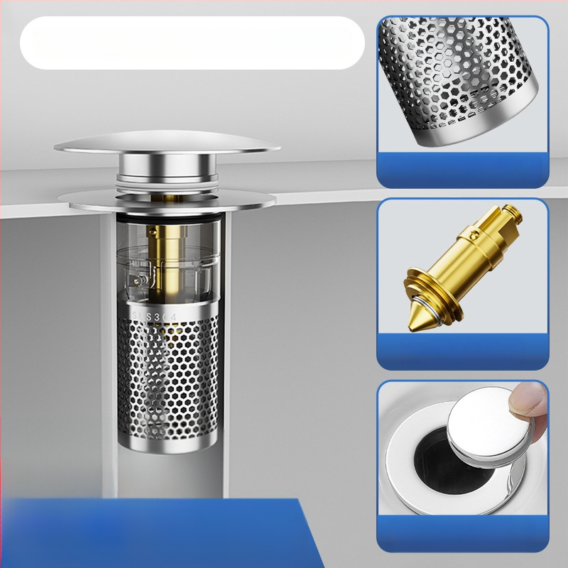 Valamu drenaaž - 304 roostevabast terasest, põrgetüüp, P-kumerus, Nine Glory