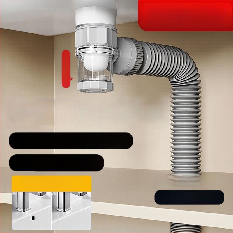 Põhjal drenaažikomplekt veekraanile, antimõrva funktsioon | Mudel: Sewer pipe; Vorm: topeltpeaga vees; Tüüp: tõmmake üles; Materjal: EVA; Tootekood: SCZ111