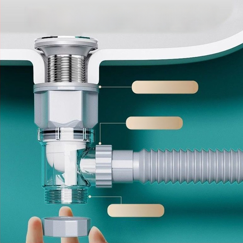 Põhjal drenaažikomplekt veekraanile, antimõrva funktsioon | Mudel: Sewer pipe; Vorm: topeltpeaga vees; Tüüp: tõmmake üles; Materjal: EVA; Tootekood: SCZ111