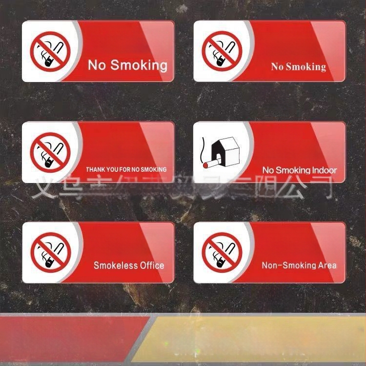 Nedegimo ženklo iš akrilo - UV spausdinimas, saugos ženklas viešbučiams ir viešosioms erdvėms