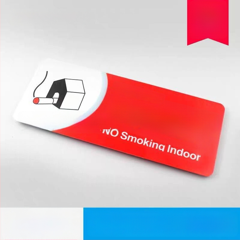 Nedegimo ženklo iš akrilo - UV spausdinimas, saugos ženklas viešbučiams ir viešosioms erdvėms