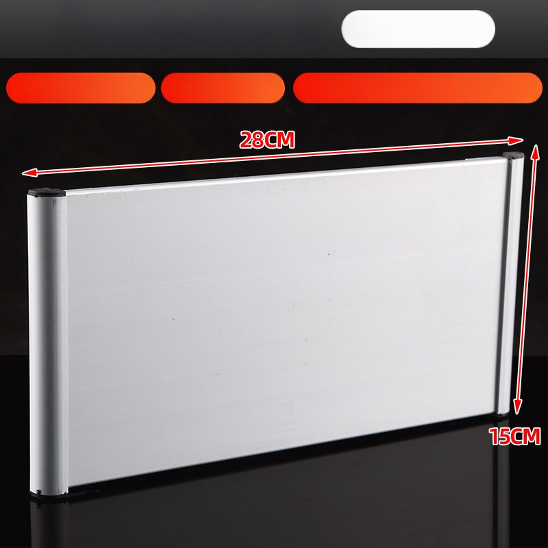 Vienpusė aliuminio lydinio skyriaus žymė su įduba; horizontali ir vertikali tuščia durų žymė