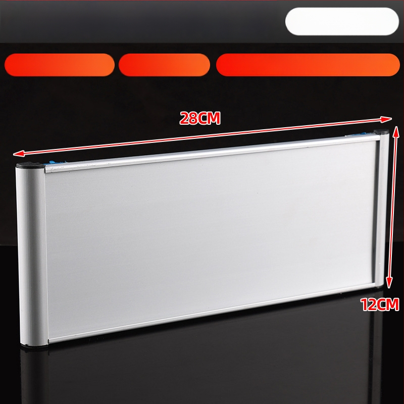 Vienpusė aliuminio lydinio skyriaus žymė su įduba; horizontali ir vertikali tuščia durų žymė