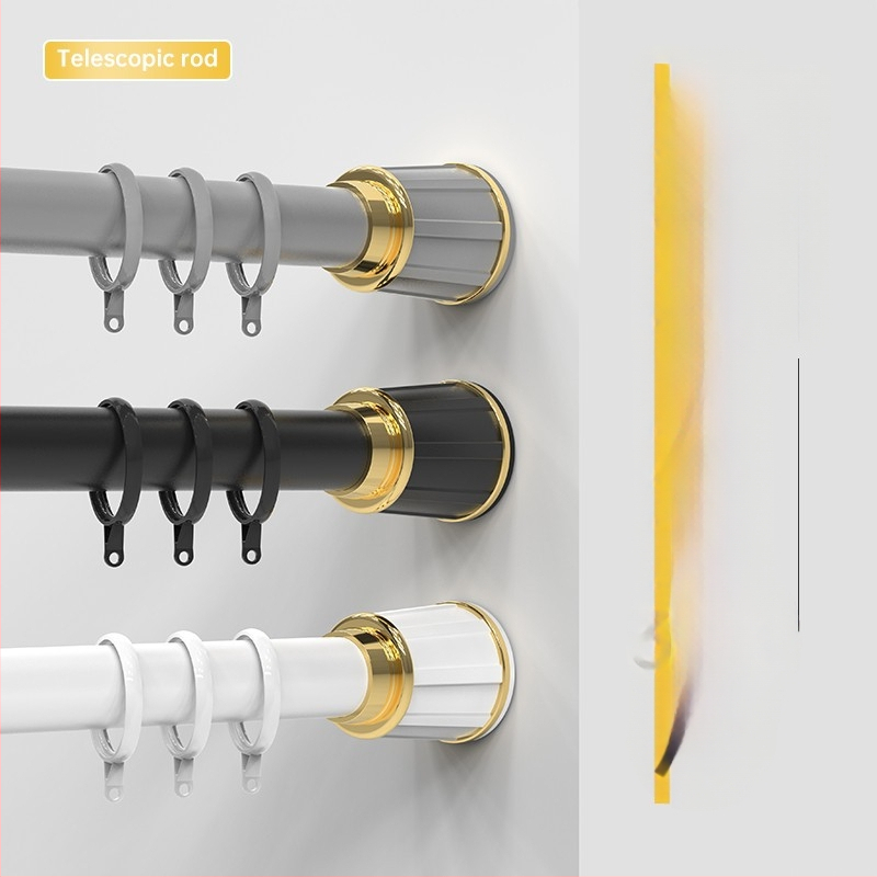 Teleskopiskais aizkaru stabs no alumīnija sakausējuma – Shaoxing Rainbow Textiles, pielāgojama privātā zīmola etiķete