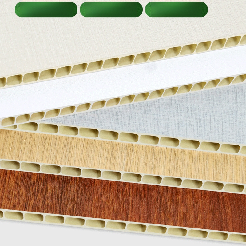 Integratsiooniline seinapaneelide süsteem PVC bambus-puitpaneelidega, Buckle plate mudel, sile stiil, Uus Hiina stiil, bränd Shunzhi