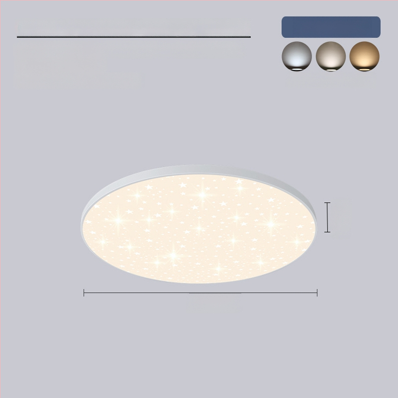 LED lubų šviestuvas su trimis apsaugomis, 220V, 3–5 m² aprėptis, akrilo korpusas su ABS gaubtu, tinka virtuvei ir tualetei