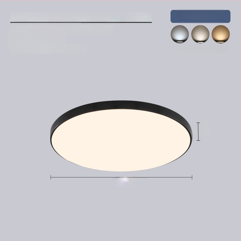 LED lubų šviestuvas su trimis apsaugomis, 220V, 3–5 m² aprėptis, akrilo korpusas su ABS gaubtu, tinka virtuvei ir tualetei