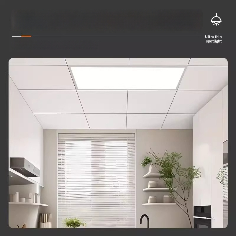 LED plokščias panelės šviesa, P02, 220V, CRI 80, aliuminio lydinys