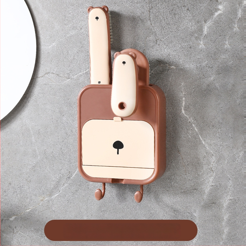 Kangmi plastový set mydlovej nádoby s kefkou, nástenný držiak mydla s prísavkou a krytom, 72 kusov