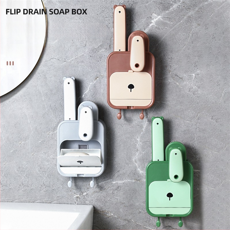 Kangmi plastový set mydlovej nádoby s kefkou, nástenný držiak mydla s prísavkou a krytom, 72 kusov