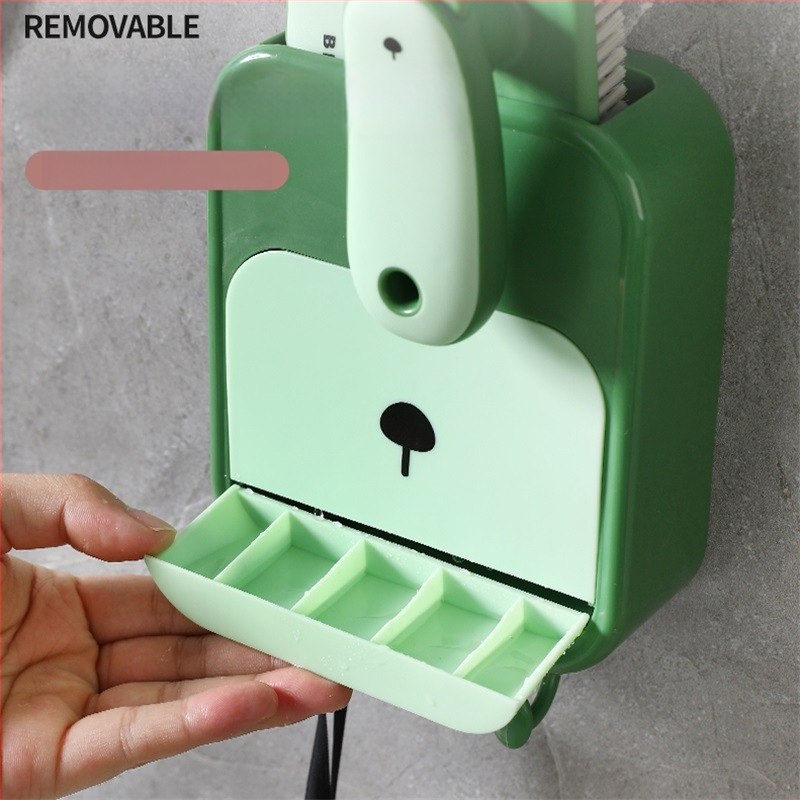 Kangmi plastový set mydlovej nádoby s kefkou, nástenný držiak mydla s prísavkou a krytom, 72 kusov