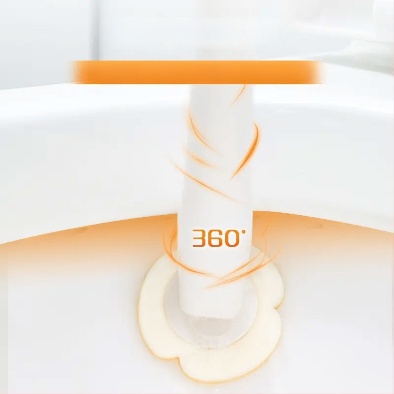 Miaojie Jednorazová sada kefy na toaletu s integrovaným čistiacim prostriedkom, nástenný držiak, so špongou