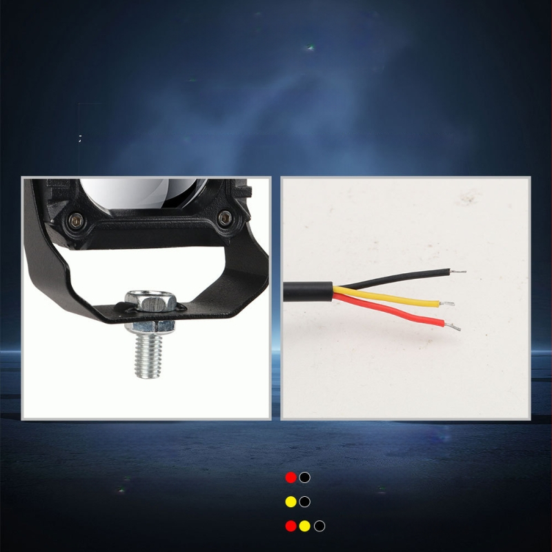 Motociklo LED prožektorius, aliumininis korpusas ir lęšis, 12V, IP67, 15000 lm, LED