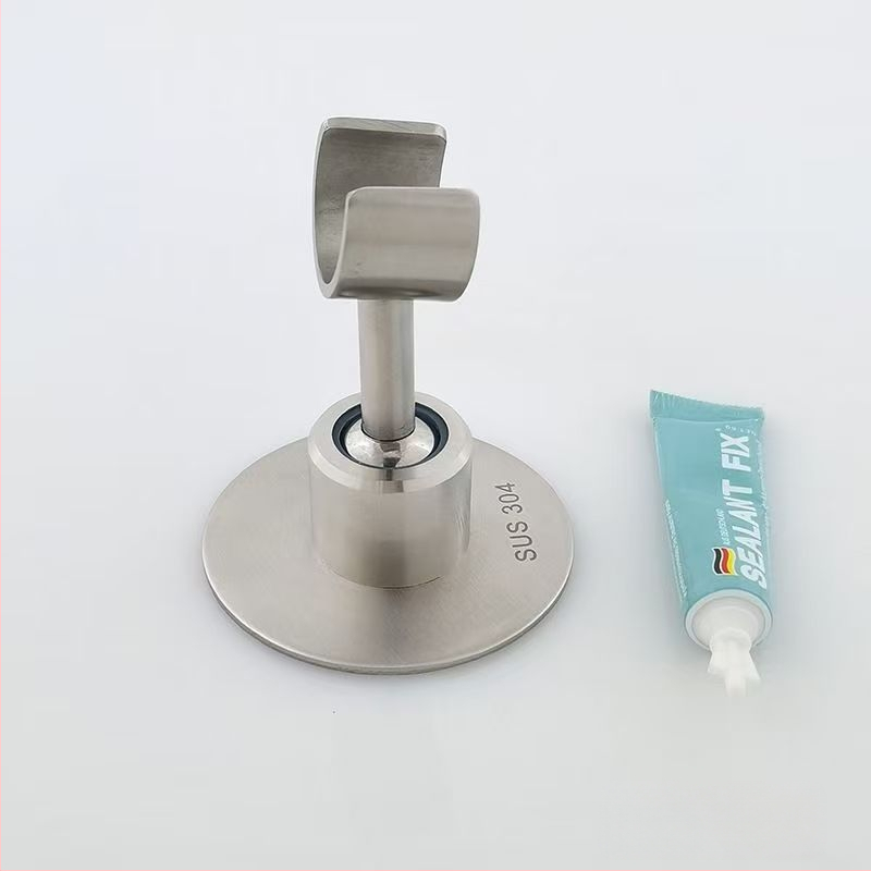 Dušo galvos sieninis laikiklis – 304 nerūdijantis plienas, šlifuotos paviršiaus, įmontuojamas į sieną, be gręžimo