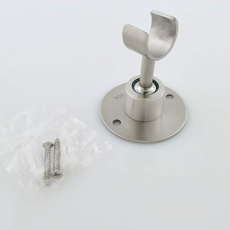 Dušo galvos sieninis laikiklis – 304 nerūdijantis plienas, šlifuotos paviršiaus, įmontuojamas į sieną, be gręžimo