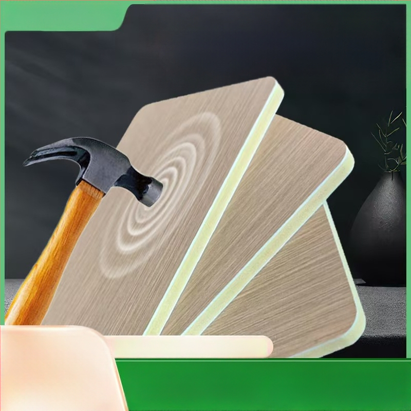 Seinapaneel – Ühine paneel 01; Materjal: bambusest puidujäätmed, puidust viimistlus, bambuse süsi, süsinik kristallid, alumiiniumtuumik; Heli isolatsioon 50; Soojusjuhtivus 0.11