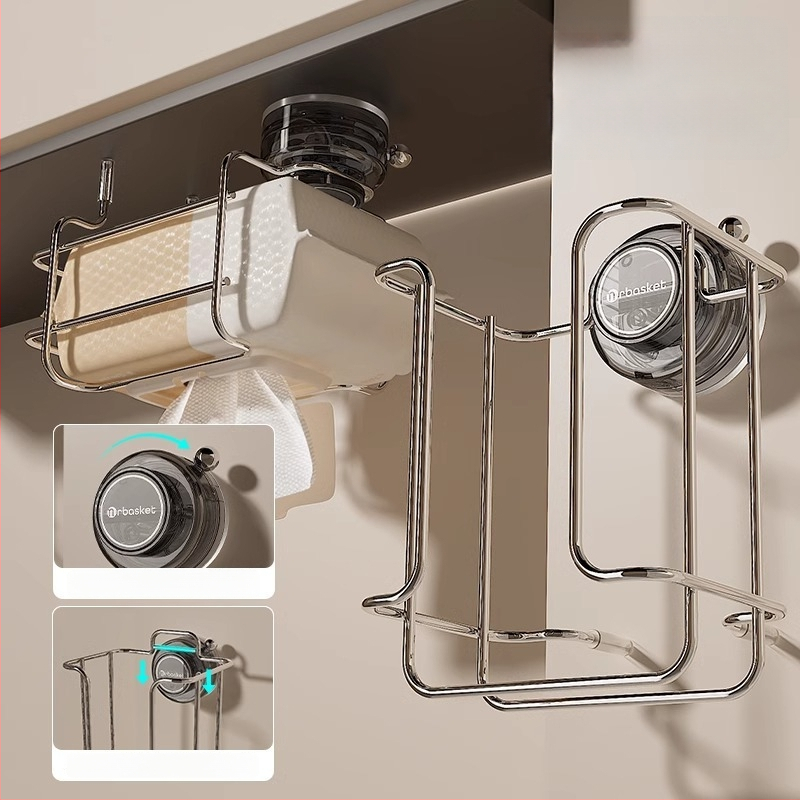 Nástenný stojan na vlhké vreckovky a toaletný papier • nerezová oceľ • elektroplátovaná povrchová úprava • štvorcový dizajn • moderný minimalistický štýl