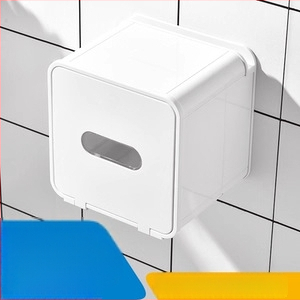 Nástenný držiak na kuchynský papier bez vŕtania, pod skrinkou, magnetický, plastový, štvorcový, moderný minimalistický štýl