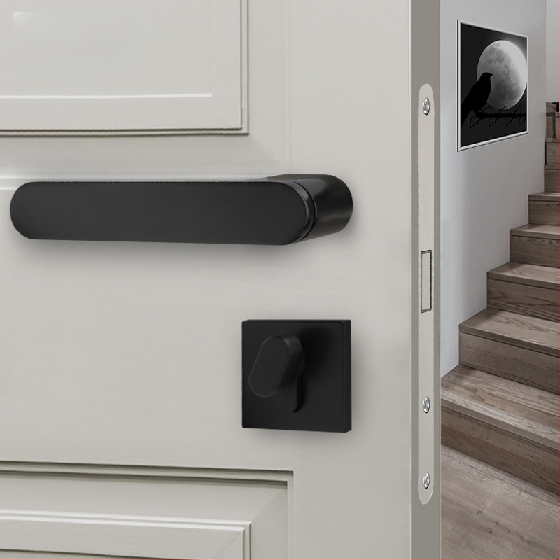 Korpus zámku z nehrdzavejúcej ocele, model RML-35, neviditeľná magnetická jazýček, rozstup otvorov 55×72 mm, vhodný pre drevené dvere