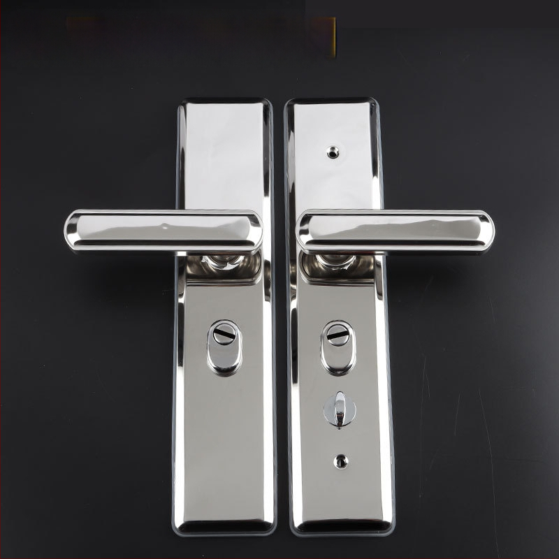 Nerūdijančio plieno durų rankena - anti-vagystės užraktas įėjimo durims, universalaus šarvuoto dizaino (Medžiaga: Nerūdijantis plienas; Modelis: Nerūdijančio plieno rankena; Pritaikymo sritis: Saugumo durys/įėjimo durys; Stilius: Naujasis kinų stilius)