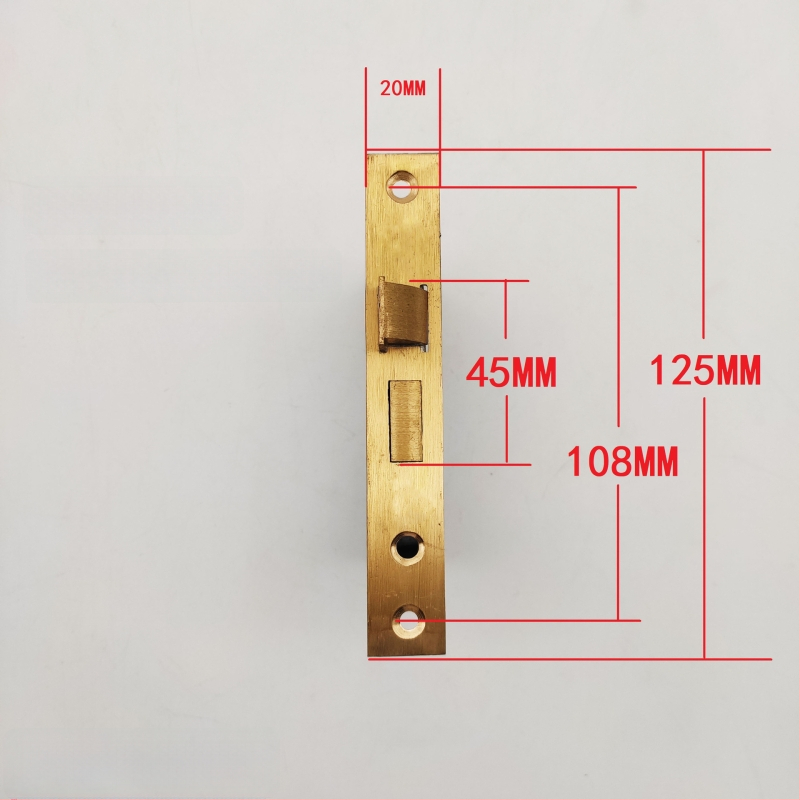 Telo zámku pre drevenú kliku dverí – meďové telo, 158 g, moderný dizajn, HX