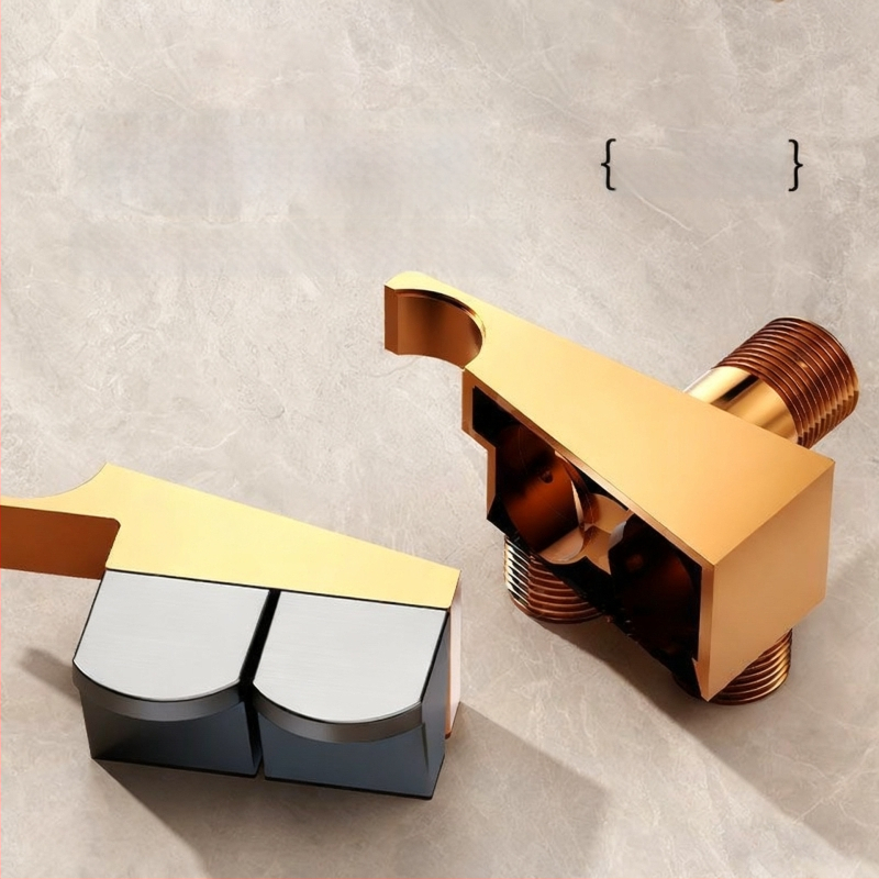 WC loputusspreipüstol seinale kinnitatud vasknurgaventiliga, 1,5 MPa, G1/2, Toilet Companion, kaasaegne minimalistlik stiil